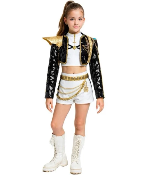 Kids Adults Kpop Demon Hunters Rumi Costume Huntrix Golden Outfits