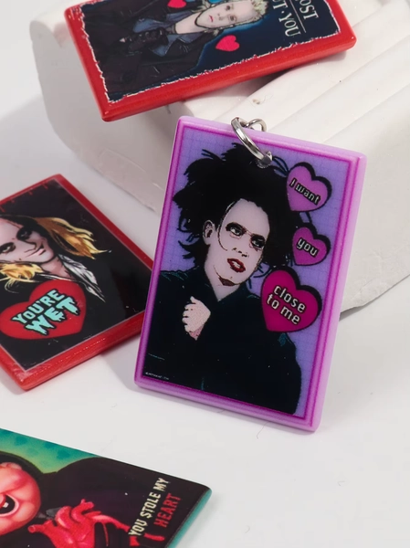 Gothic Acrylic Geometric Horror Movie Character Dangle Earrings for Women Girls Creepy Rectangle Earrings Valentine's Day Gifts - AliExpress 