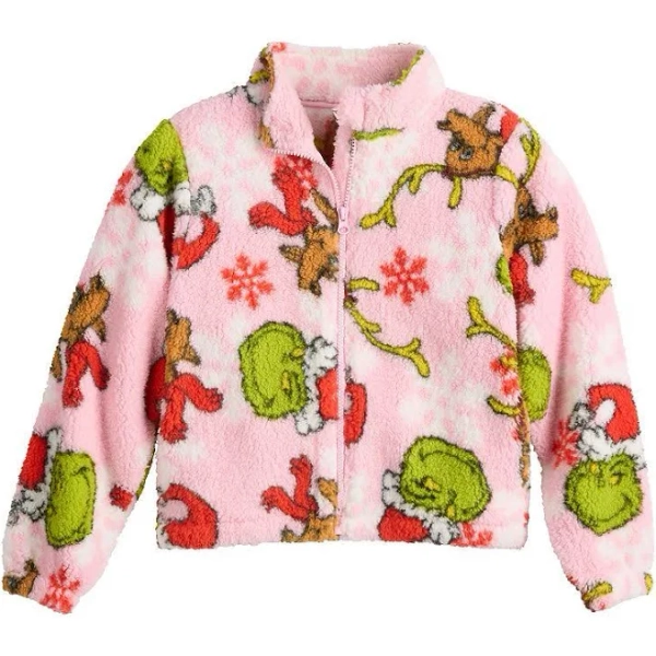 Dr. Seuss Grinch and Max Holiday Full Zip Woobie Jacket