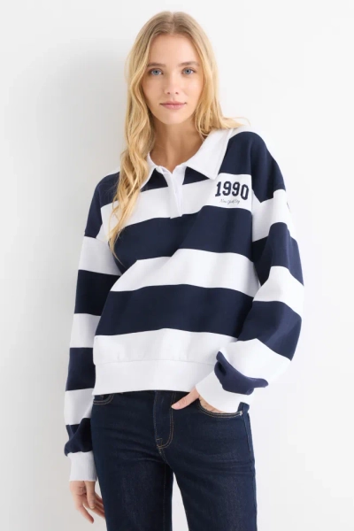 Sweatshirt - gestreept