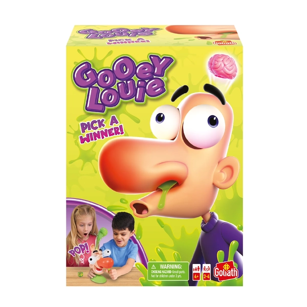 Goliath Gooey Louie Game - Pull Gooeys out of Louie's Nose Game - 2-4 Players, Ages 4+