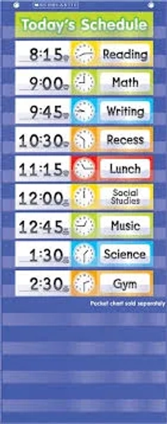 Teachers Friend TF-5405 Schedule Cards Pocket Chart Add Ons
