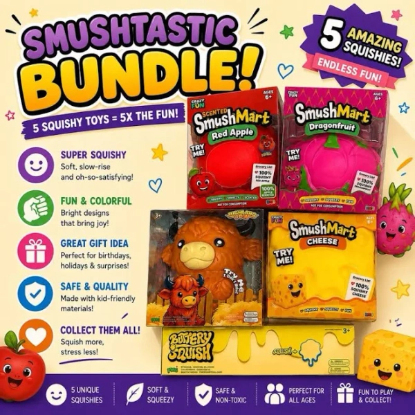 Five Below Viral Squishy Bundle (5 Squishies) - New Toys & Collectibles