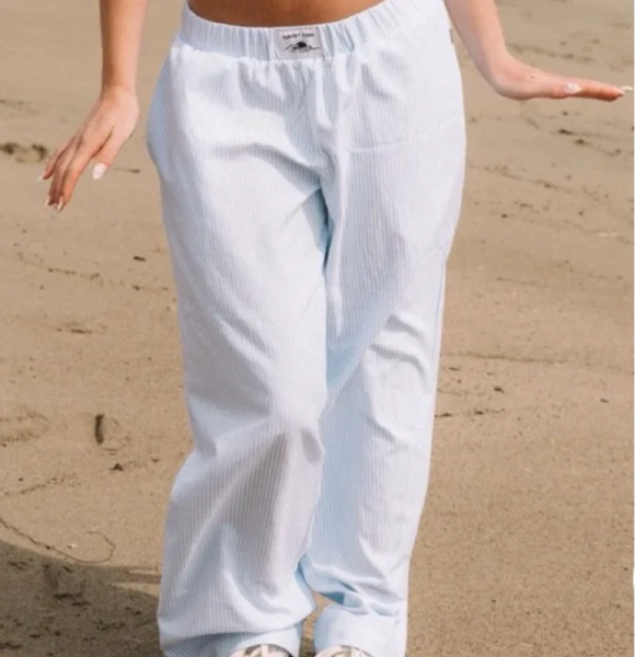 Coastline Stripe Linen Pant