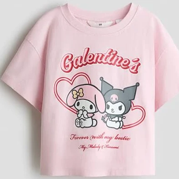 H&M Cotton T-Shirt with Printed Motif