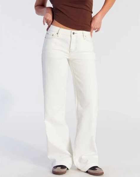 Casey Women's Low Rise Baggy Jeans with Butterfly Stamp