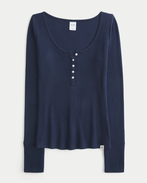 Cozy Rib Long-Sleeve Henley