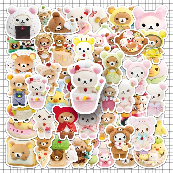 54-Pack Cute Cartoon Anime Stickers | Creative Doll Drawing Stickers for Travel , Laptop, Cup