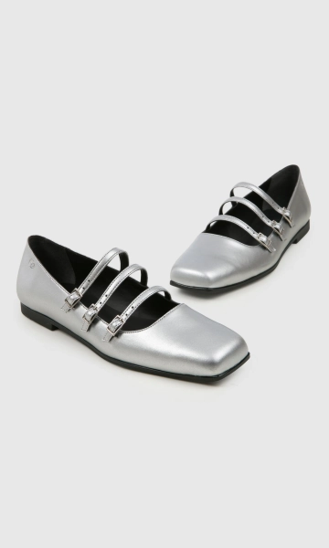 Maria II Apple Leather Vegan Pumps | Silver - UK3 / EU36 / US6