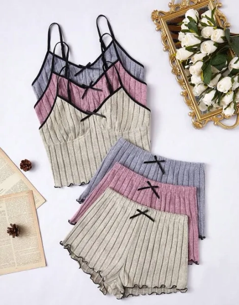 SHEIN 3pcs Comfortable Simple Home Wear
