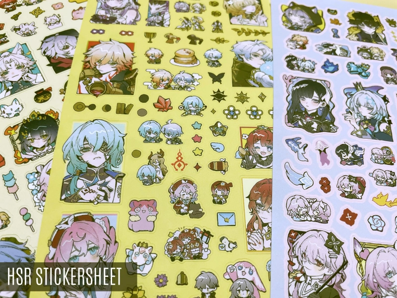 Honkai Star Rail Stickersheets: Amphoreus, Xianzhou