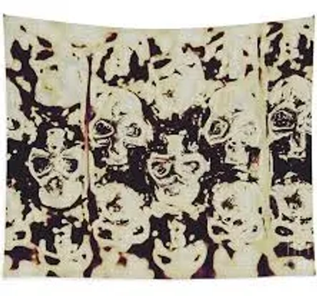Silver skull art Tapestry by Jorgo Photography