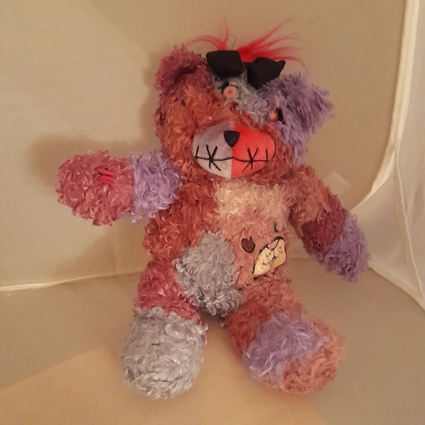 Applehead Factory Teddy Scares Mazey Podge Bear - Rare Series 2 Soft plush toy