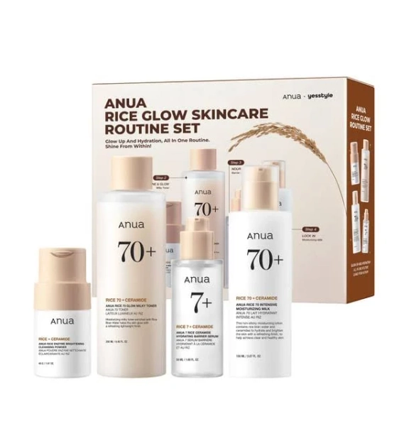 Anua Yesstyle Rice Glow Skincare Routine Set