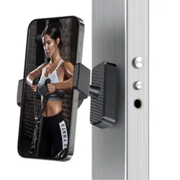 ISEMENA Magnetic Phone Holder for Gym - 360° Adjustable, Strong Portable Magnet Phone Mount for Workout Recording,  Installable Tripod and Fill Light, Phone Holder Gym Accessories for Men Women Compatible with All Smartphones 4.7-7" #SummerVibes