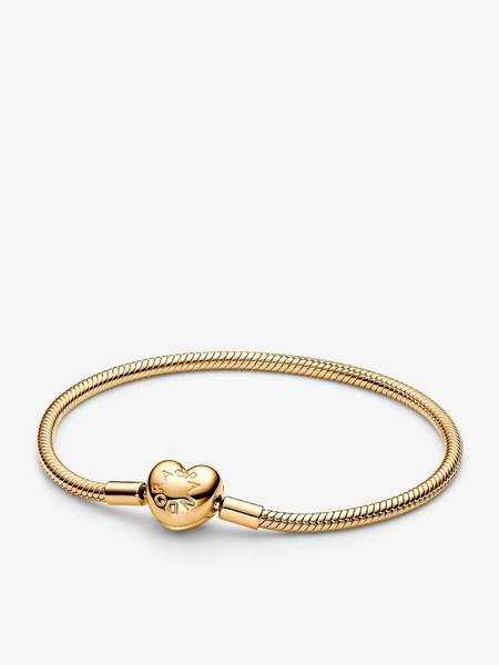 Pandora Moments Heart Clasp Snake Chain Bracelet