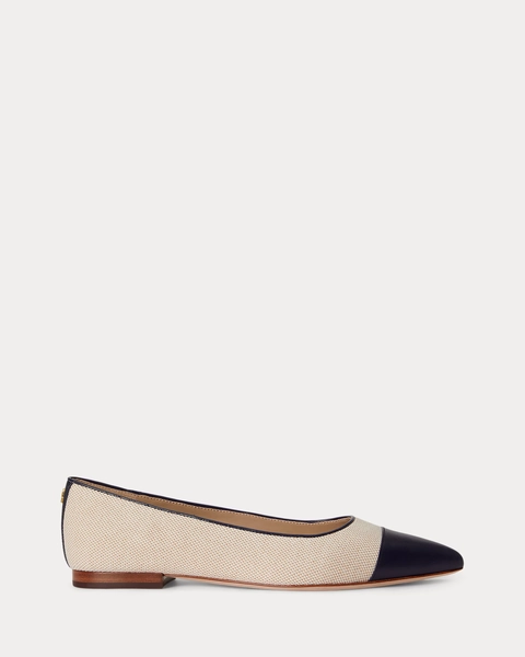 Londyn Canvas & Leather Ballet Flat