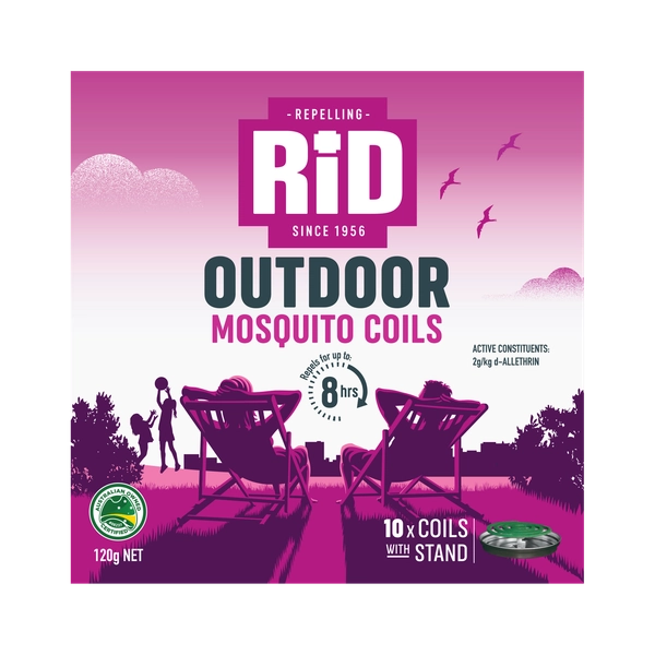Rid Insect Repellent Outdoor Mosquito Coils - 10 Pack