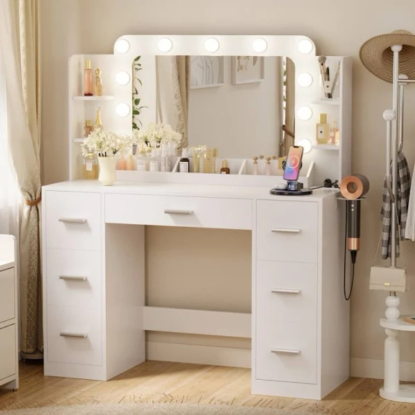 Ebern Designs Modern Makeup Vanity