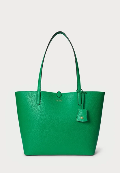 Lauren Ralph Lauren FAUX-LEATHER LARGE REVERSIBLE TOTE BAG - Shopping bag - green/dark blue/verde - Zalando.it