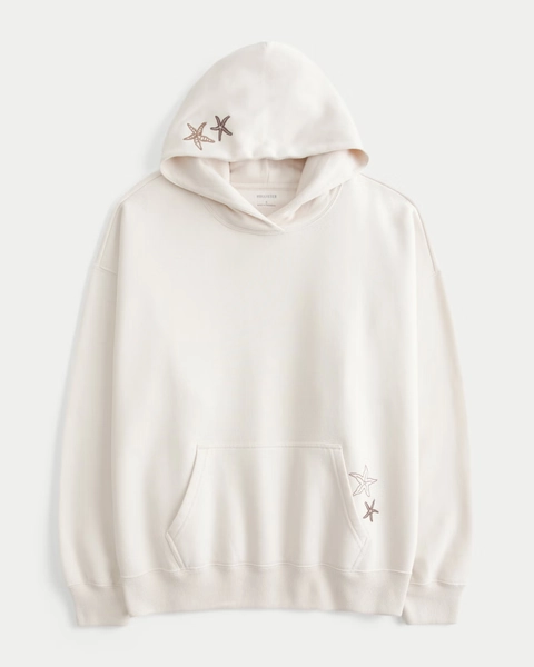 Hollister Feel Good Oversized Starfish Graphic Hoodie