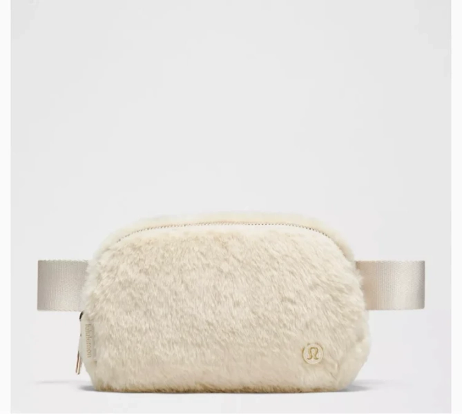 Everywhere Belt Bag 1L *Plush Fleece - Natural Ivory/Gold - ONE SIZE