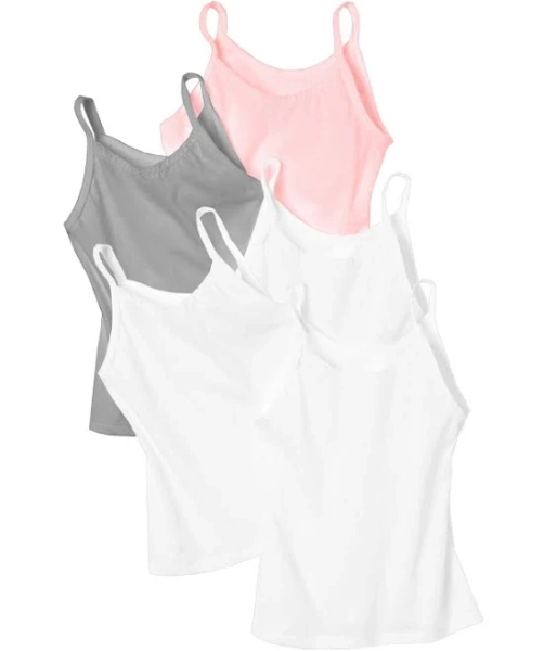 Hanes Girls' 5-Pack Tagless Cami Set
