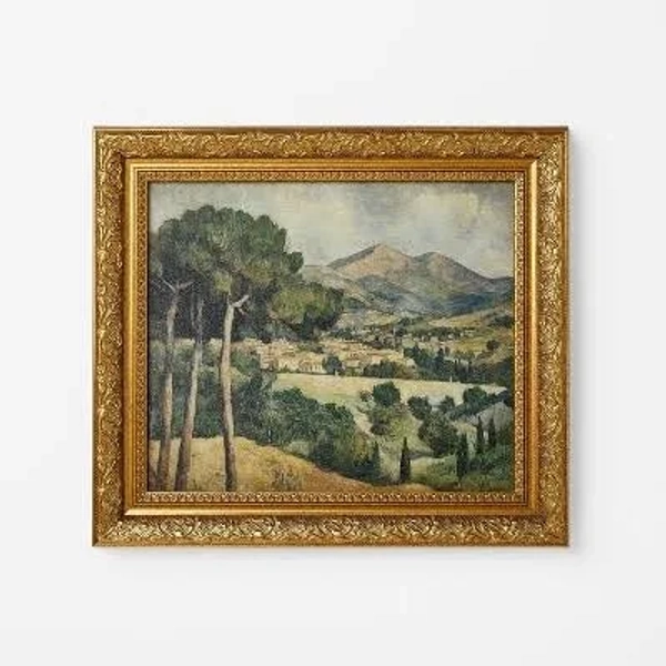 Threshold Cezanne Inspired Landscape Framed Wall Art