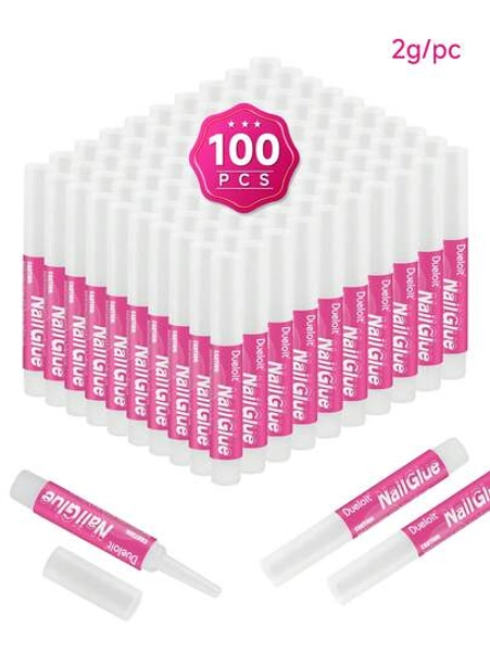10pcs/20pcs/50pcs/100pcs Nail Glue, Super Strong, Fast-Drying, Long-Lasting, Easy Application, Perfect For Acrylic & Press-On Nails, Quick Nail Repair, Nail Care & Enhancements 2g/Pc