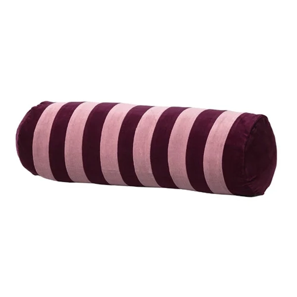 Striped Luxury Velvet Bolster Cushion