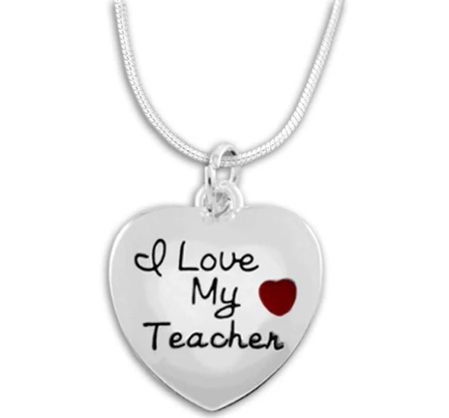 fundraising for a cause Love My Teacher Heart Necklaces