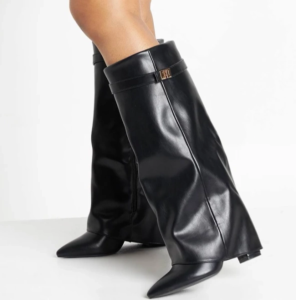 Boohoo Women's Wide Fit Stiletto Knee High Boots