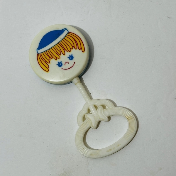 Vintage Plastic Baby Rattle Toy 5” 80s Movie Tv Prop