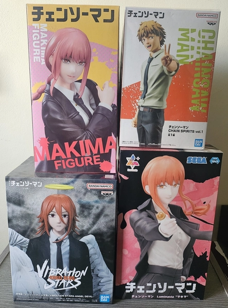 Chainsaw Man Makima, Denji &amp; Angel Devil Anime Figures NIB JP