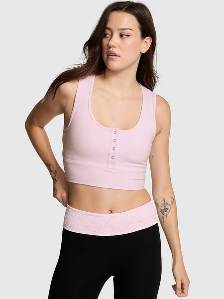 All-Day Cotton Henley Scoop Bra