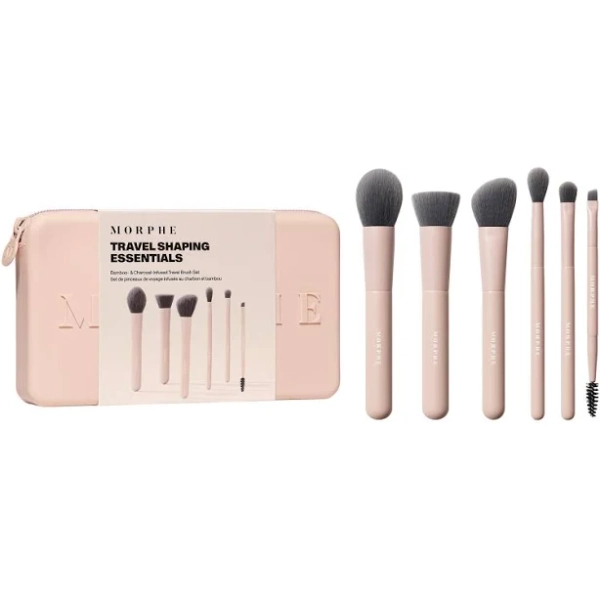 Morphe Bamboo & Charcoal Shaping Essential Infused Travel Brush Set