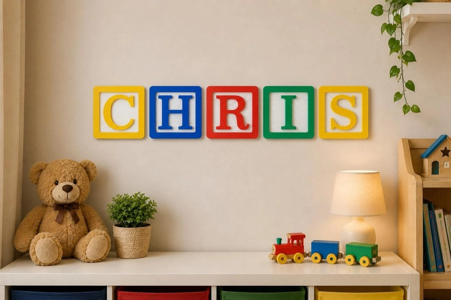 Personalised Toy Story Style Room Sign: 3D Nursery or Playroom Decor