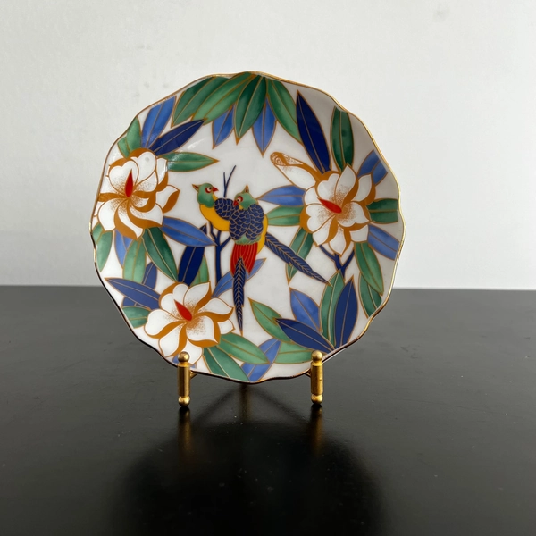 Vintage Takahashi Tropicale Plate: Parrot Trinket Dish