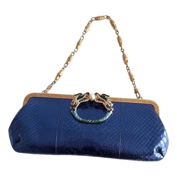 Python handbag Gucci Blue in Python - 66779999