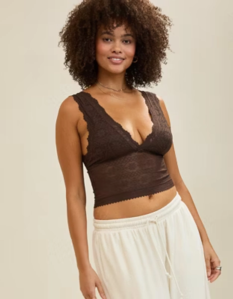 Show Off Lace Plunge Bra Top