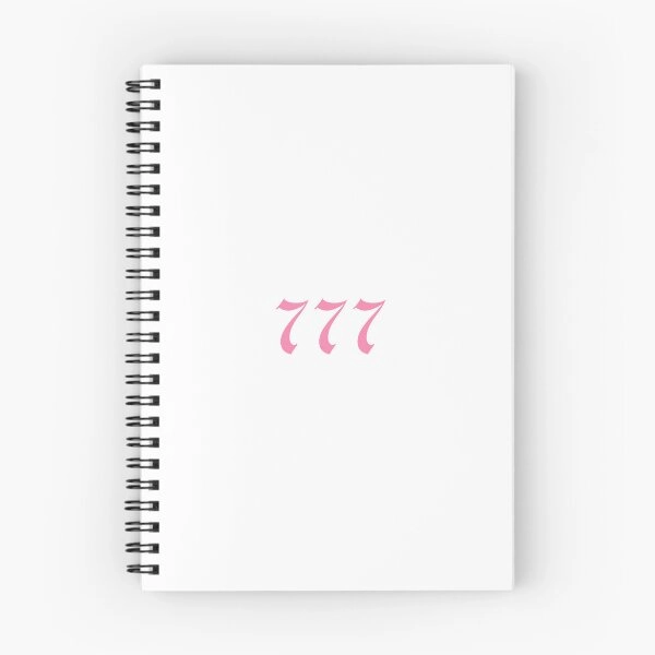777 angel number - solid hot pink Journal