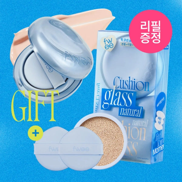fwee Cushion Glass Natural (+Refill/Puff 2P) | OLIVE YOUNG Global