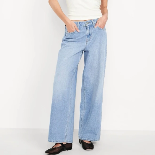 Old Navy Women's Mid-Rise Baggy Wide-Leg Jeans
