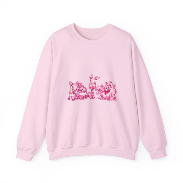 Valentine's Ixi Kacheek Cybunny Kougra Aisha Neopet Heart Faerie Paintbrush Fairy Neopets Valentine's Day Lover Crewneck Sweater - Etsy