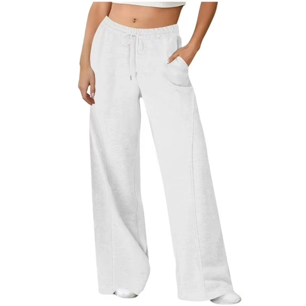 Yteetum Sweatpants Women Oversize High Waisted Baggy Drawstring Wide Leg Sweatpants Womens Casual Solid Loose Straight Leg Athletic Joggers Sweatpants Fall Workout Sweat Long Pants with Pockets