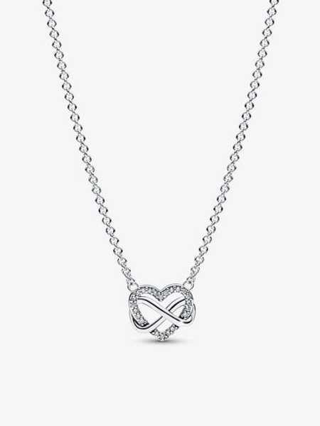 Sparkling Infinity Heart Collier Necklace