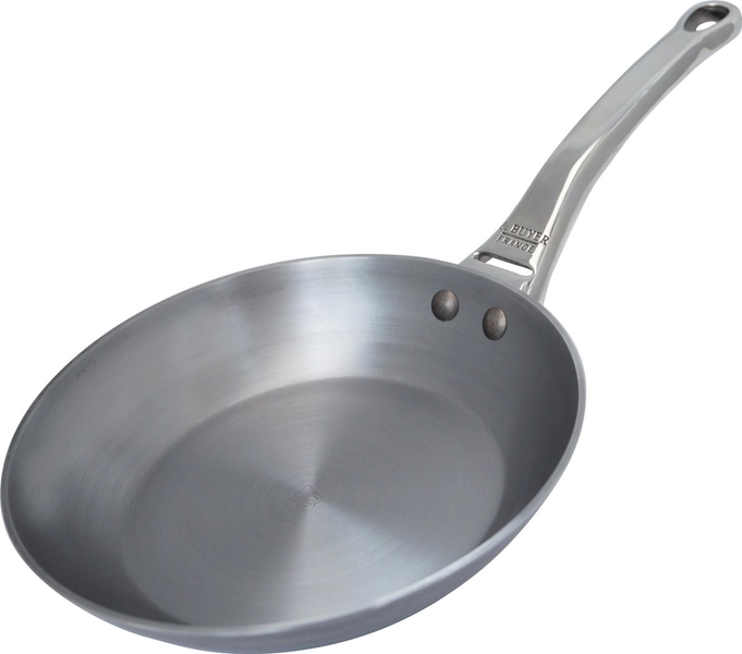 DeBuyer Mineral B Pro Koekenpan - 28cm - Plaatstaal - PFAS-vrij - RVS handgreep