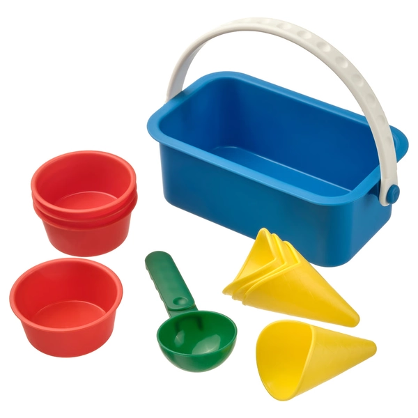 SANDIG 10-piece sand ice-cream set - multicolor