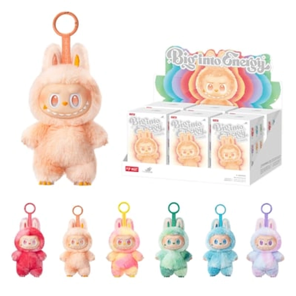 POP MART The Monsters Big into Energy Series-Vinyl Plush Pendant Blind Box, 6PCs Blind Box Figures, Random Design Action Figures Collectible Toys Home Decorations, Whole Set The Monsters Big Into Energy Whole Set