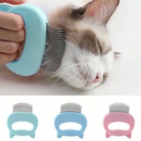 Cat Shell Comb Cat Supplies Cleaning And Deshedding Tools Dog Supplies British Short Hair Removal Massage Comb - Size Blue, Cat Shape